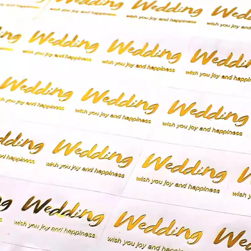 

10 листов, золотая наклейка для горячего тиснения, свадебная упаковка, уплотнительная лента, магазин конфет, посвященная свадьбу, подарок «сделай сам», эксклюзивный свадебный подарок
