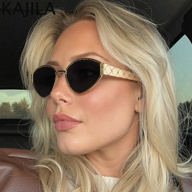

Vintage Sexy Cat Eye Sunglasses Women 2025 Luxury Brand Fashion Metal Small Frame Oval Sun Glasses Retro Outdoor Shades UV400