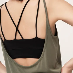 Summer Sleeveless Top Solid Color Basic T Shirt Women Sexy Backless Tank Tops O Neck Vest Casual Breathale Comfort Loose Tees