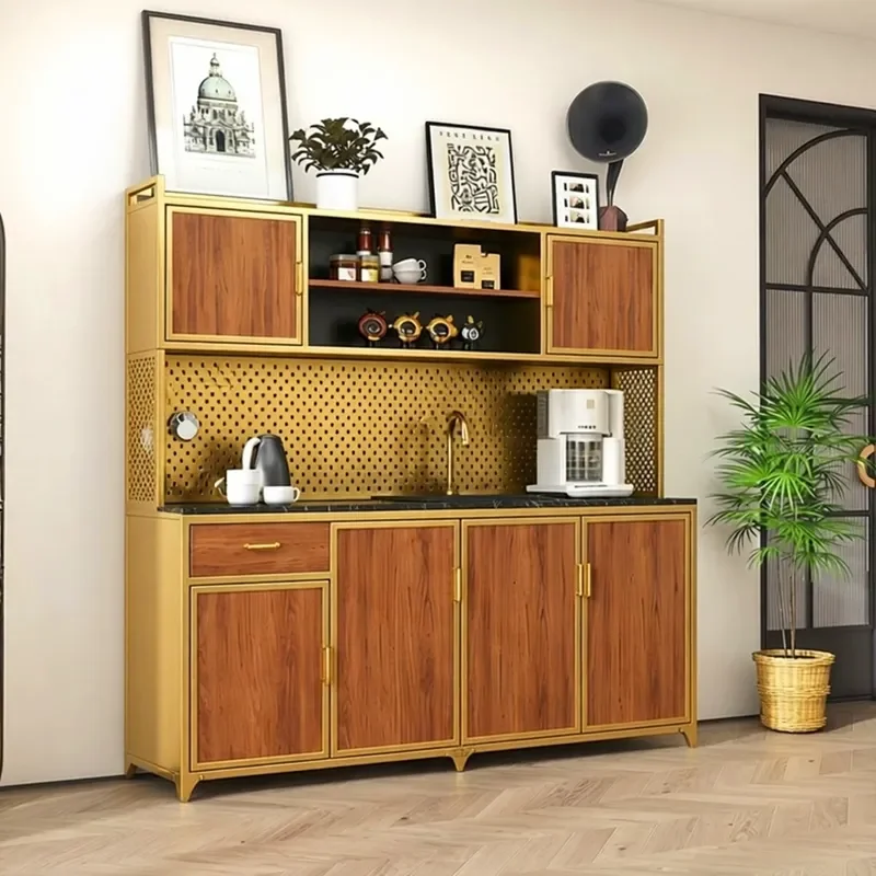 Industrial Style Washbasin Cabinet Combination Multi-functional Tea Sideboard Dining Storage Unit Custom Sink Vanity Locker