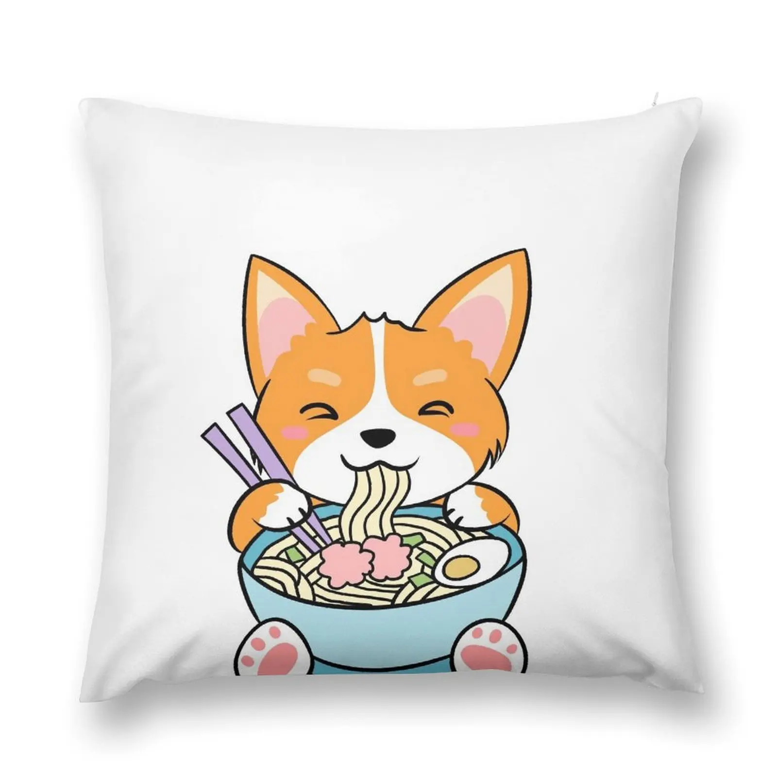 

Cute Corgi Noodle Throw Pillow Pillowcases For Pillows autumn pillowcase pillow