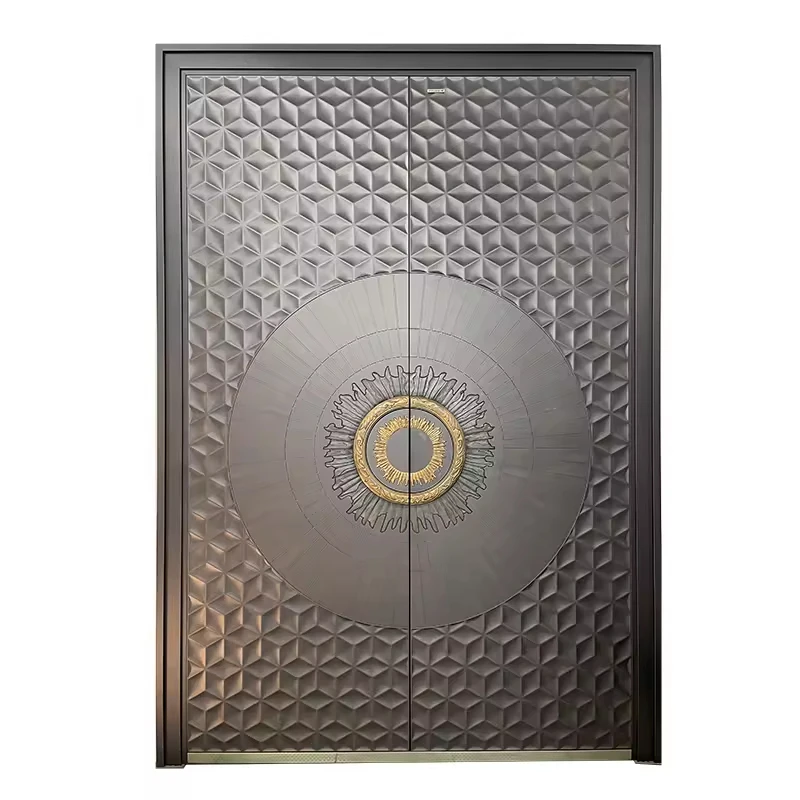 

High Quality Exterior Double Cast Aluminum Door Security Doors with Smart for Family House