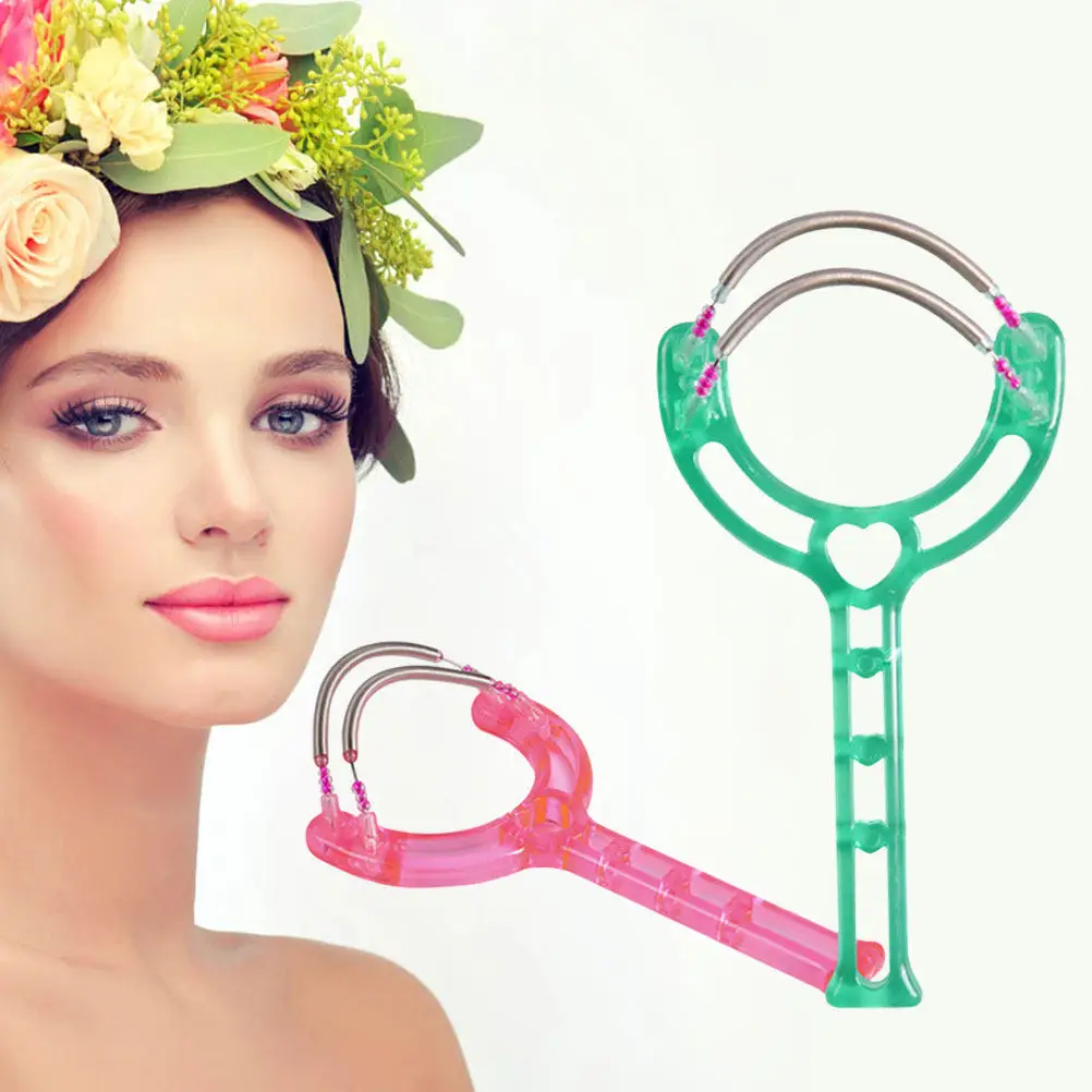 Набор из 2 эпиляторов для удаления волос на лице: пружинный механизм из нержавеющей стали, пластиковая ручка, двойная пружина для гладкой кожи, быстрое удаление волос Набор из 2 эпиляторов для удаления волос на лице: пружинный механизм из нержавеющей стали, пластиковая ручка, двойная пружина для гладкой кожи, быстрое удаление волос