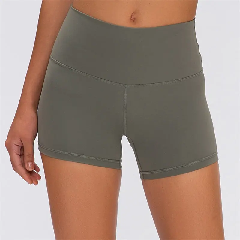 Nepoagym PULSE High Waisted Compression Shorts Women Brushed Fabric Fitness Shorts Squat Proof Workout Shorts Soft Yoga Shorts