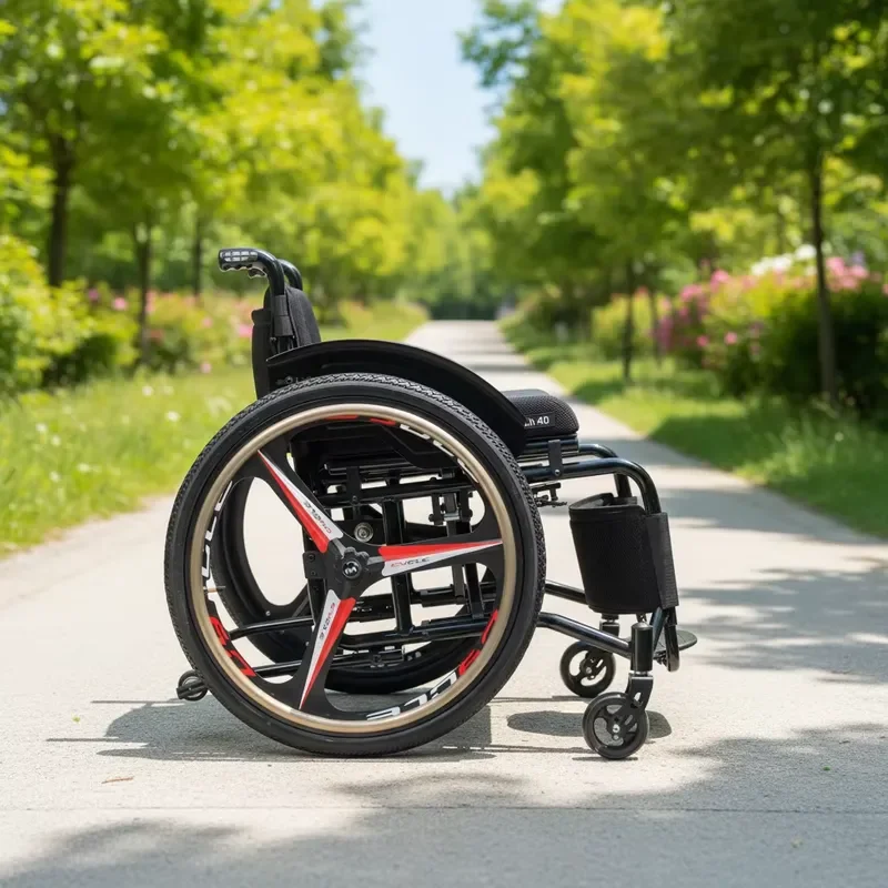 CE 24-inch sports wheelchair rear wheel hub aluminum-magnesium alloy integrated three-knife three-spoke wheel Made in China