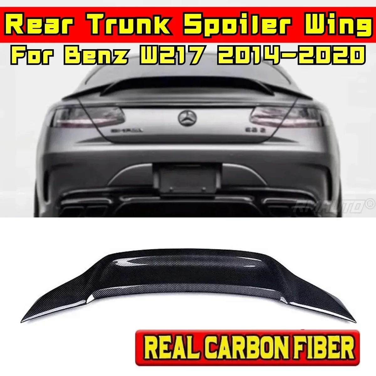 Car Rear Trunk Spoiler Body Kit Car Rear Wing For Mercedes-Benz S Class W217 C217 S63 S65 AMG Coupe 2014-2020 Car Accessories