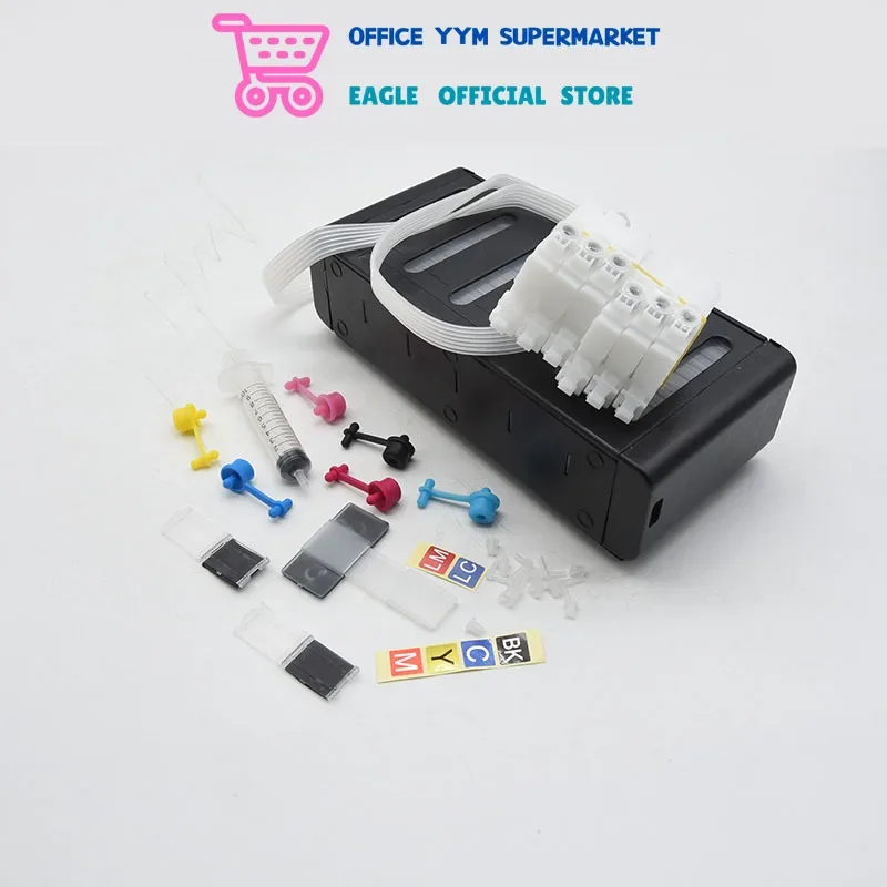 1X Grade A 6 Colors Continuous Ink Supply System for Epson L800 L801 L805 L810 L850 L1800 L1300 CISS