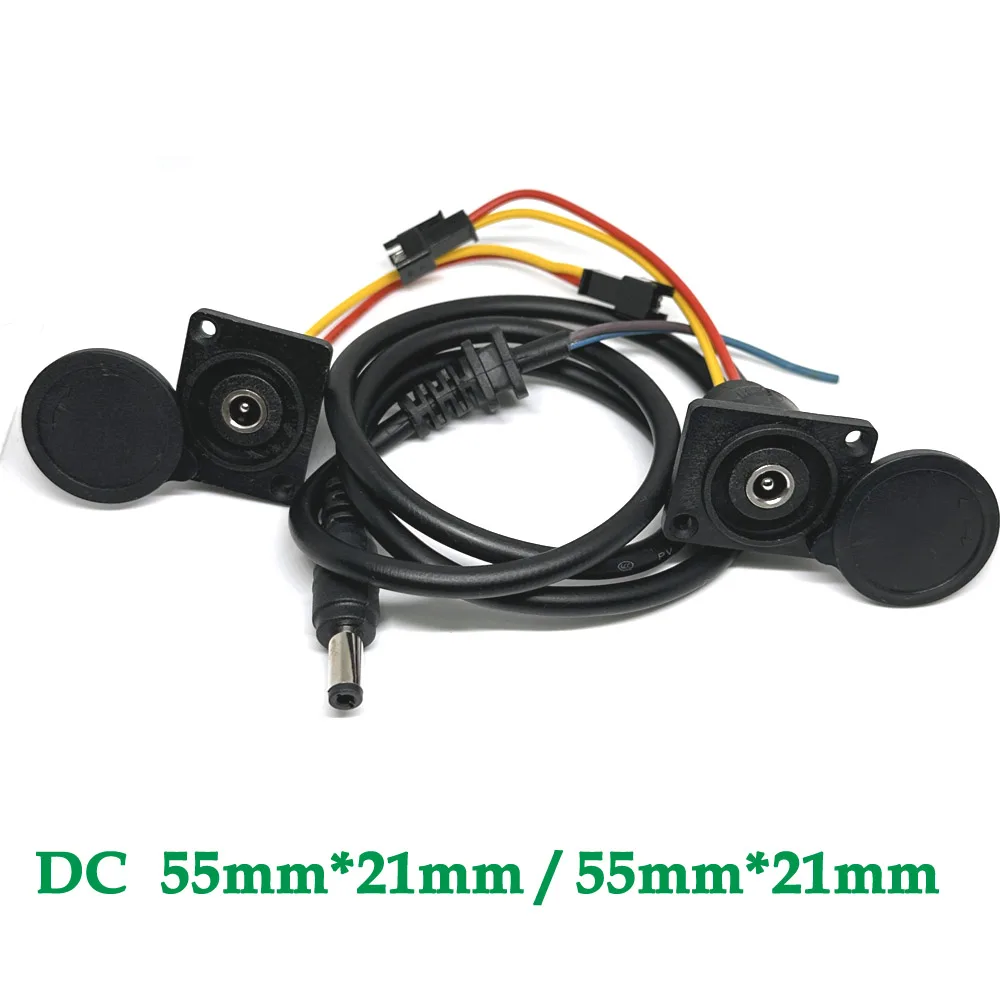 

Electric Bicycle Charging Head Lithium Battery Output Line 60V Round Male and Female Base Dc2.1 / 2.5 Charger Plug Socket