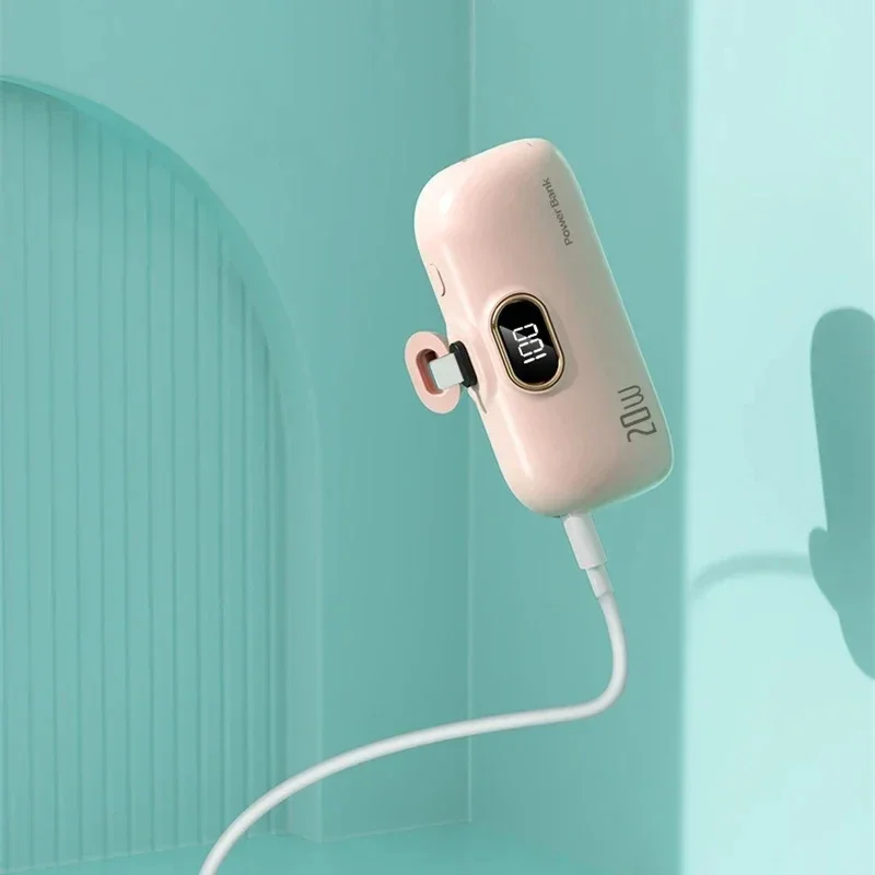 Mini Capsule Wireless Power Bank  30000mAh Mobile Power Supply Emergency External Battery Fast Charger For Type-c iPhone view 2