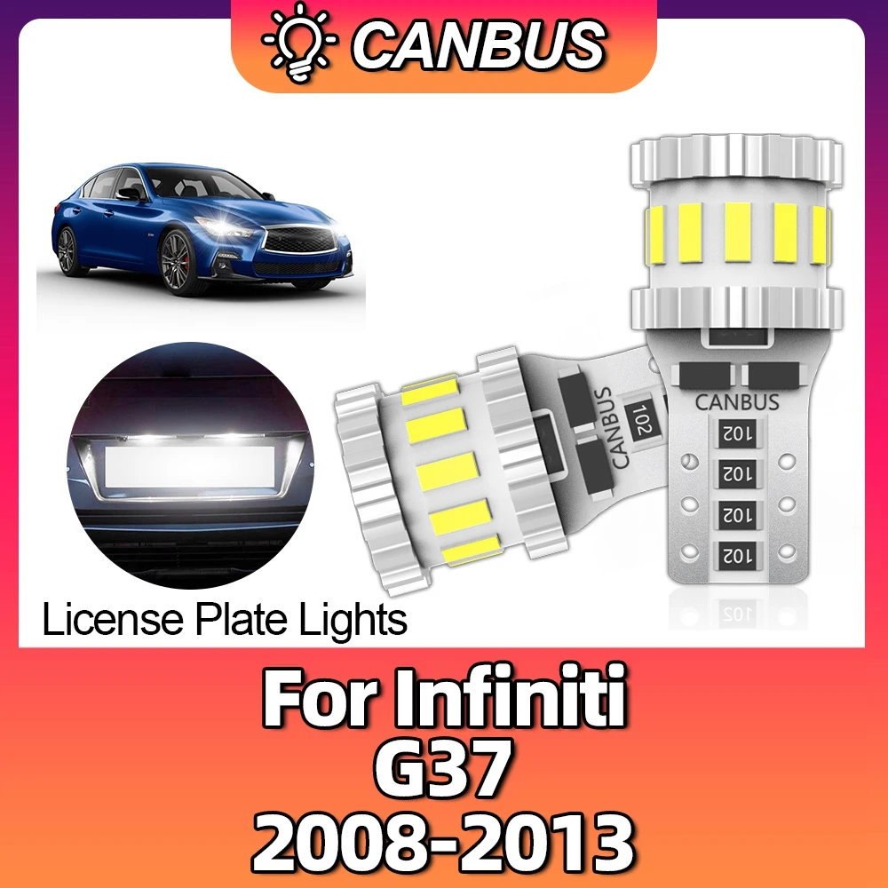 

W5W T10 194 168 Led Car Interior Bulb Canbus Parking Lamp License Plate Map Light For Infiniti G37 2008 2009 2010 2011 2012 2013