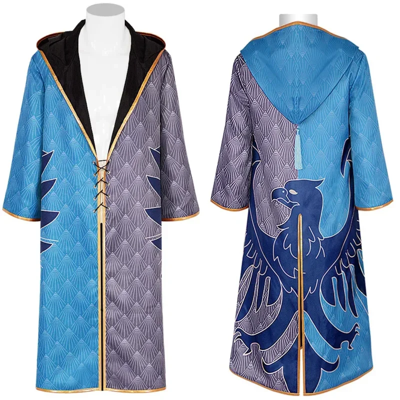 Game Legacy House Fanatic School Capuchon Gewaad Tovenaar Cosplay Mannen Kostuum Magic Academy Student Rollenspel Fantasia Fancy Dress T