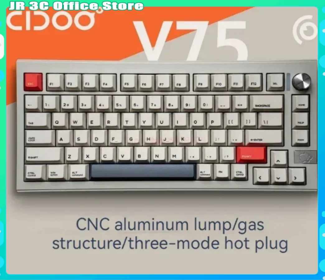 

Cidoo V75pro Mechanical Keyboard The Third Mock Examination Customized Gasket Aluminum Lump Bluetooth Wireless Via Hot Plug Gift