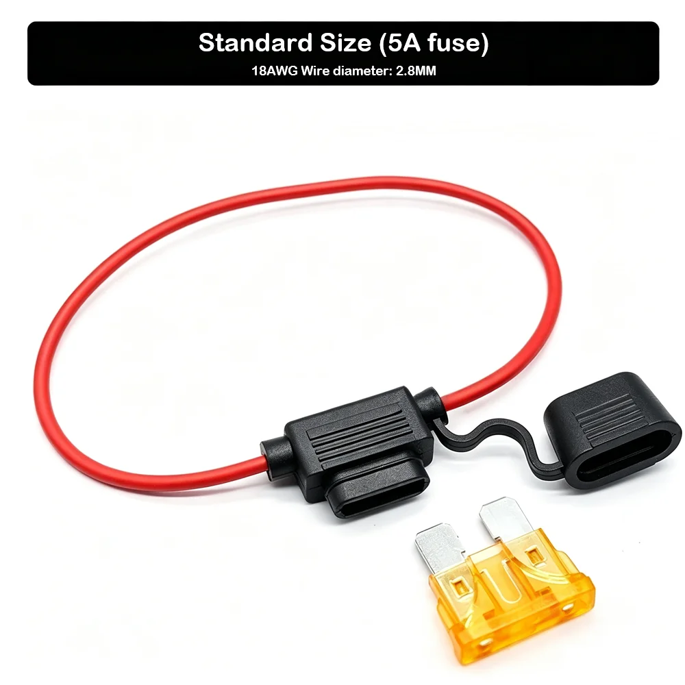 Wasserdichter 10/12/14/16/18AWG Schneidbarer Auto-Inline-Sicherungshalter 5A-50A Standard-/Mini-Sicherungen Sicherheit für Boote, Marinefahrzeuge, LKWs und Fahrzeuge – Detail 13