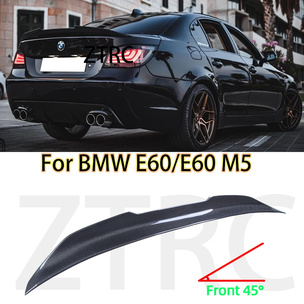 

Car Spoiler For BMW 5 Series E60/E60 M5 PSM Style Real carbon fiber material Rear Spoiler Trunk wing 2001-2010 Glossy black