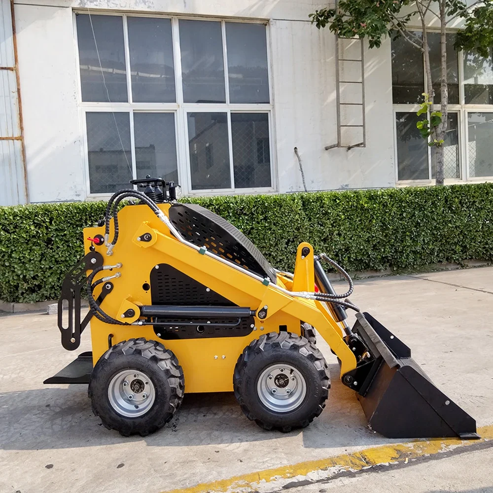 China Factory Sale Front-End-Lader, kompakter Rad-/Schienen-Mini-Kompaktlader mit Motor