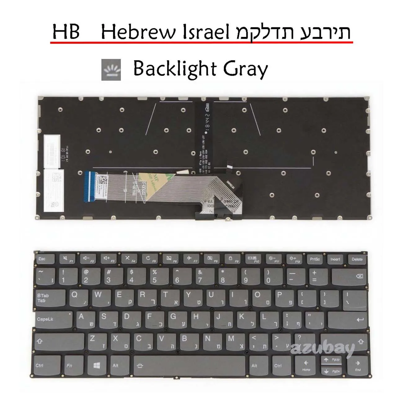 Laptop Keyboard For Lenovo Ideapad S530-13IML S530-13IWL 530S-14IKB 530S-14ARR 530S-15IKB C340-14API C340-14IML Backlit Hebrew