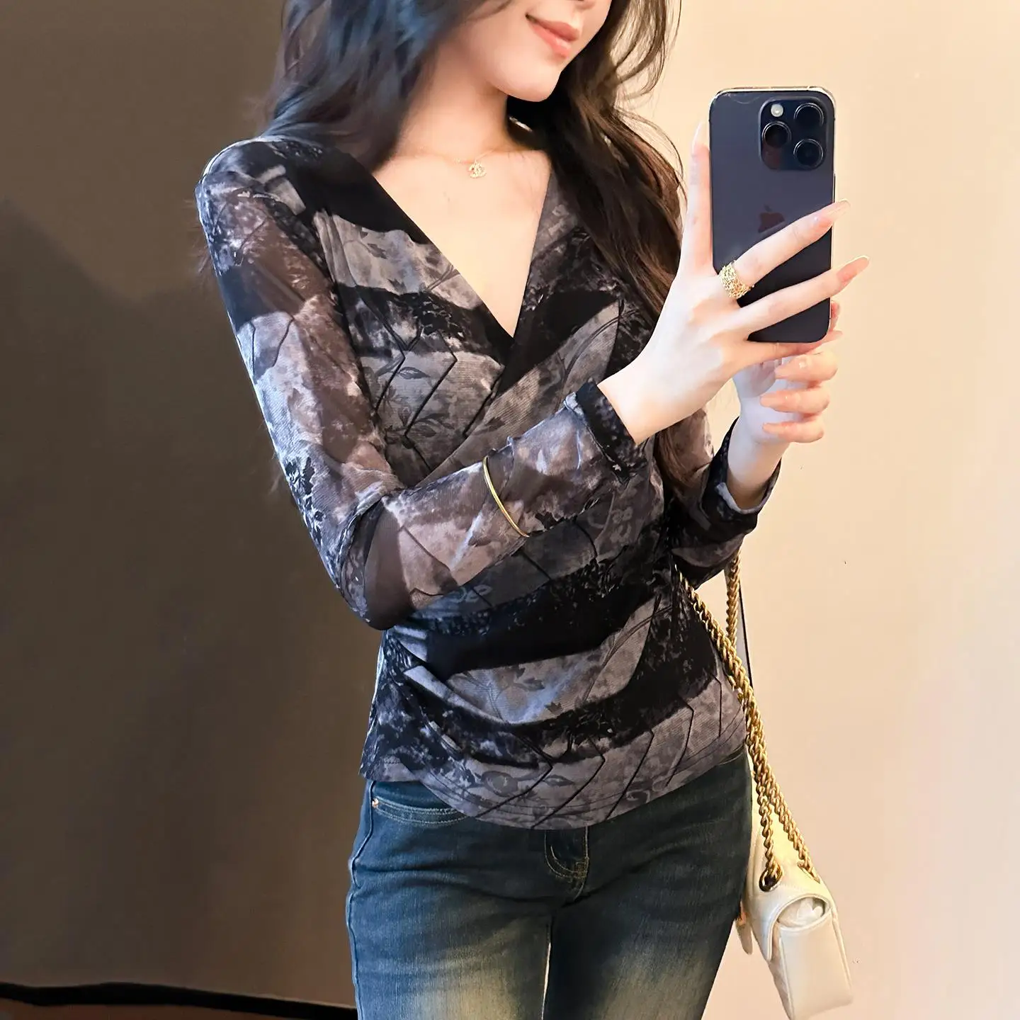 

Сексуальная женская осенняя футболка Faion Long Sve с принтом Me Base irt, облегающая универсальная футболка с базовым слоем, китайский топ