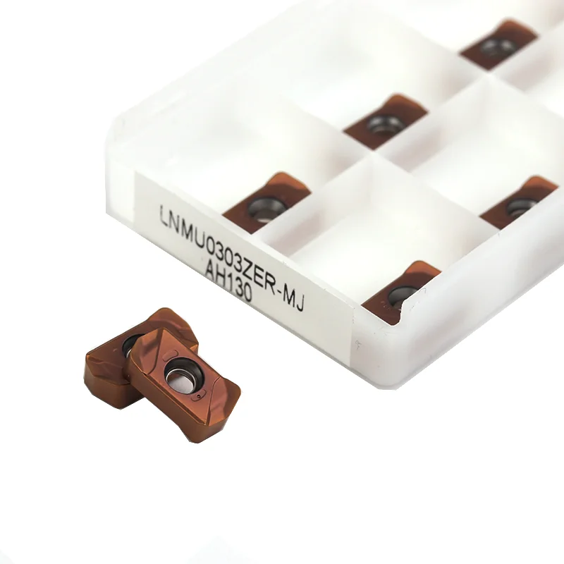 

10pcs LNMU0303ZER MJ AH130 AH725 Carbide Inserts CNC Lathe Double-sided Fast Feed Cutting Milling Tools LNMU0303 Blade for P.M.