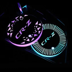 For Honda CR-Z CRZ Insight Civic City Odyssey HRV Car Led Cup Holder Water Bottom Mat Cover Trim Lamp Pad Ornament Coaster