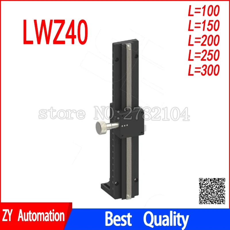 Z Axis Long-range Dovetail Trimming Slide Dovetail Slide Table Sliding stage Manual Displacement Platform LWZ40 ZLWG40