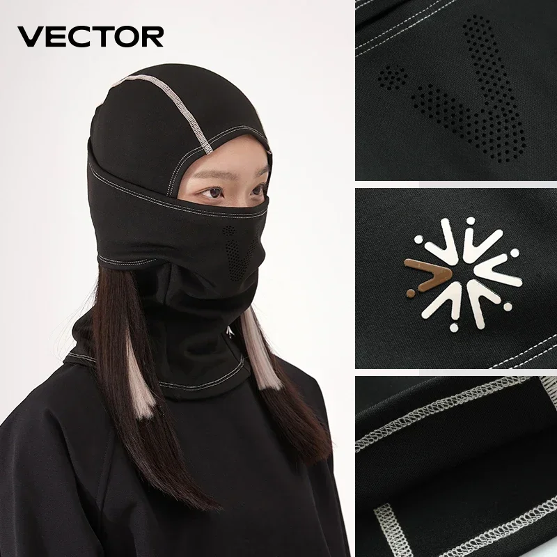 VECTOR Maschera da ciclismo invernale in pile termico Mantieni caldo Maschera da ciclismo antivento Passamontagna Maschera da sci Pesca Cappello da