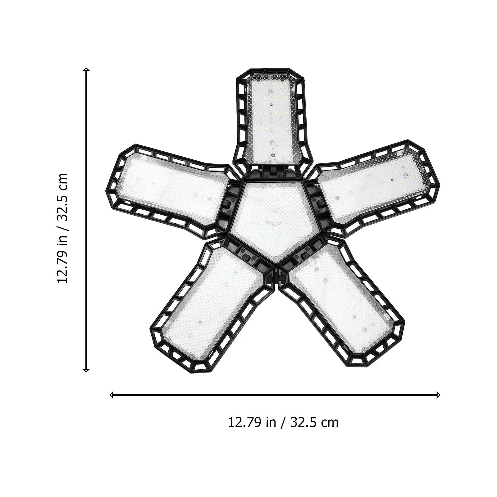 1pc Led Garage Light 20W 6000K Folding Design For Warehouse Ceiling Lighting Deformable Angle Adjustable Safe Use