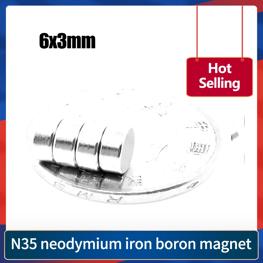 6*3mm Disc Bulk Sheet Neodymium Magnet 6x3 Small Round Powerful Magnets 6x3mm Rare Earth Magnets Strong 6*3