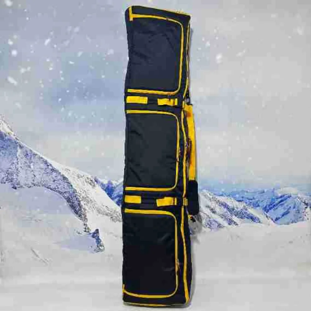 간단한 휴대용 바퀴 달린 스키 보관함 다기능 대용량 스노우 보드 배낭 내구성 방수 야외 스케이트 보드 가방