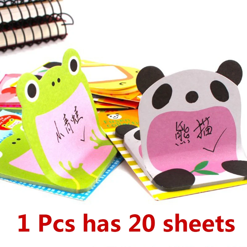 23Pcs Sticky Note Stickers Cartoon Memo Pad Scrapbooking Diy Kawaii Notepad Dagboek Briefpapier School Kinderen Kid Levert