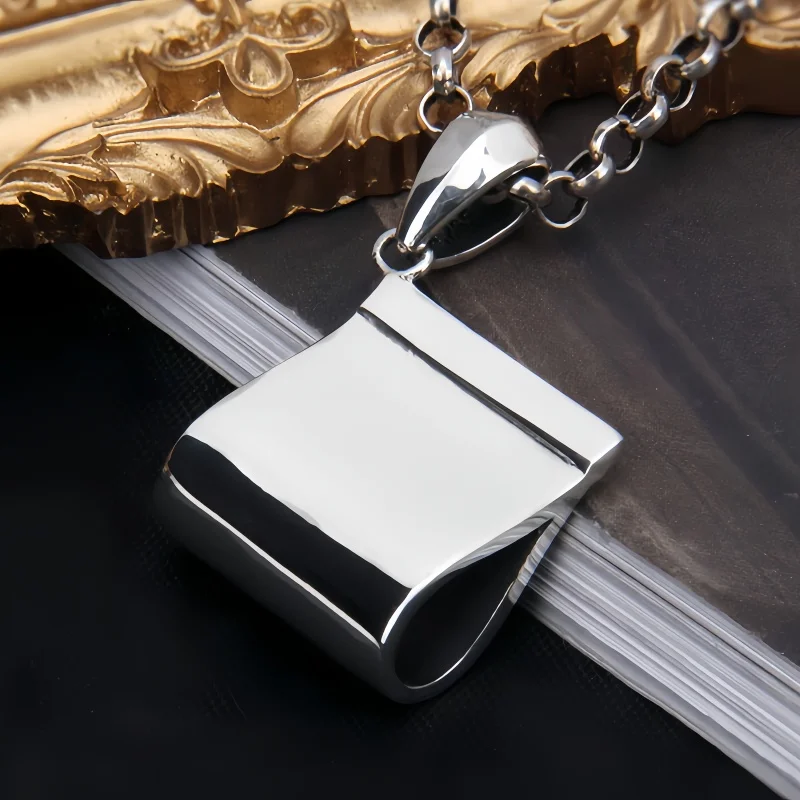 BOCAI New S925 Sterling Silver Wallet Pendant for Men Women Personality Vintage Charm Antique Silver Fine Jewelry Wholesale