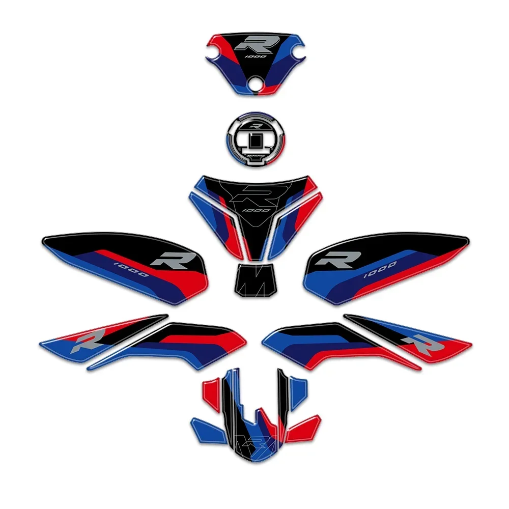 M1000R Motorcycle Body Fairing Protector Tank Knee Pad 3D Stickers Decals for M 1000R M 1000 R 2023 2024