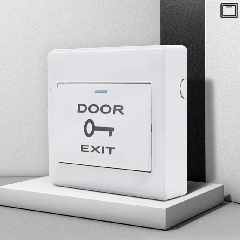 Wall Push Button Flush Mounted Not Waterproof Wired Release Switch for Automatic Gate Opener, Door Access Control System