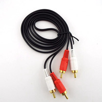 2RCA Male to 2 RCA Male connector Cable Stereo Dual Audio wire extension Cable Line AV for DVD TV CD Sound Amplifier