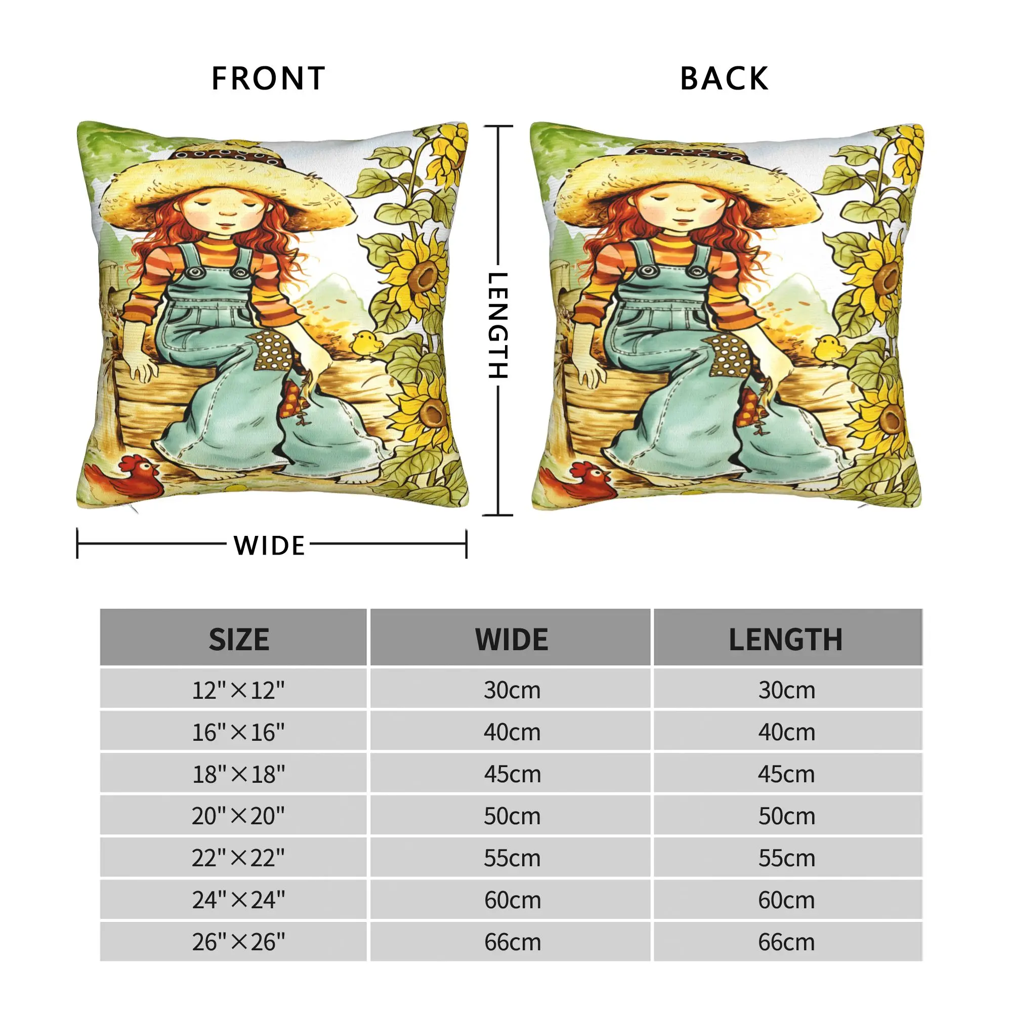 Pillow Case Art Sarah Kay Swing Girl Comfy  Pillow Cover For Office Car Home Decor Retro Trendy Pillowcases