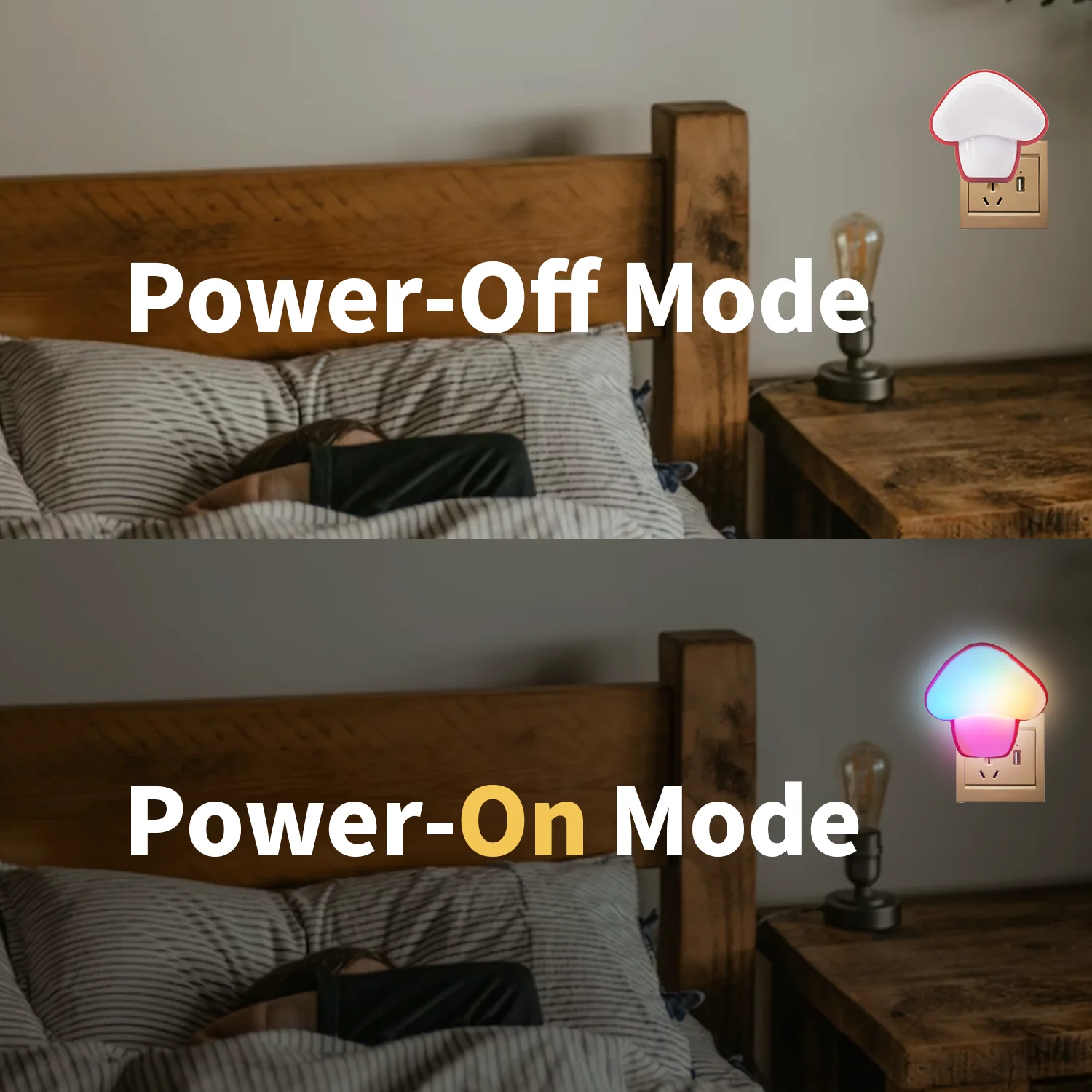 Lámpara de noche con enchufe europeo, luz LED nocturna AC220V, lámpara de dormitorio, regalo para niños, bonita lámpara de noche para pasillo, WC