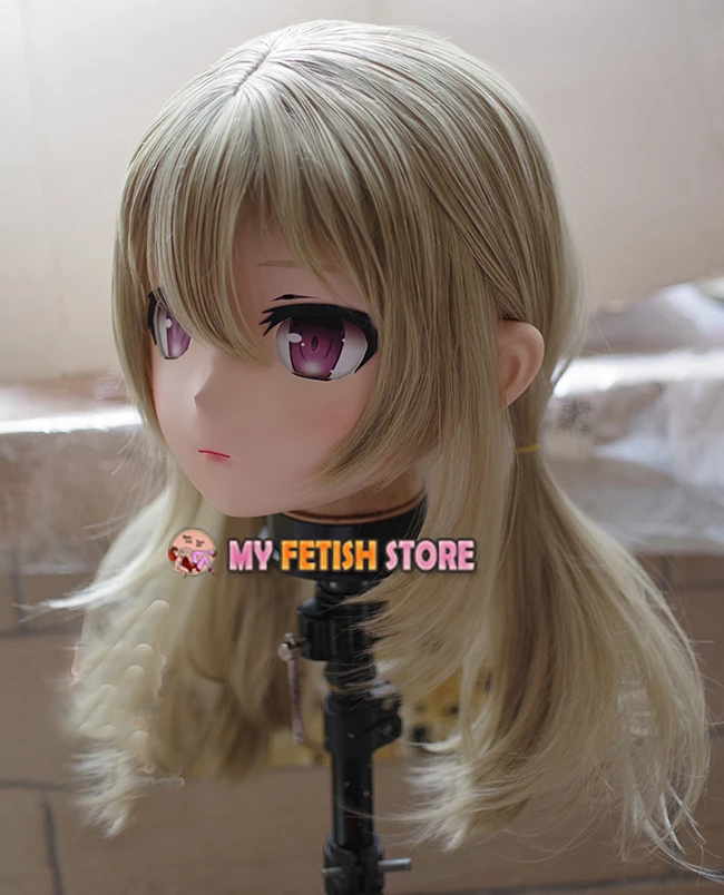 (KM119) Handgemaakte vrouwelijke hars Crossdress mooi meisje 3/4 hoofd Lolita pop masker Japanse Anime Cosplay Kigurumi masker Crossdresser