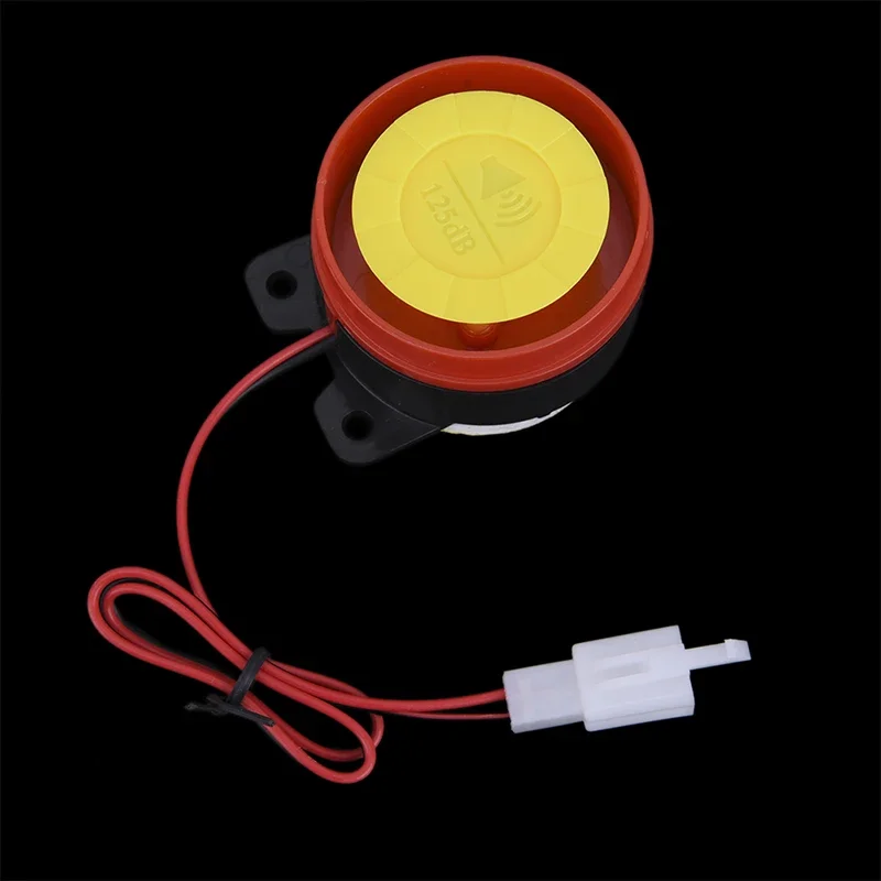 Bocina de coche, sirena de ataque aéreo, alarma Universal de 12v, bocina de camión, bocina eléctrica pequeña portátil, alarma, piezas interiores de coche, 1 ud.