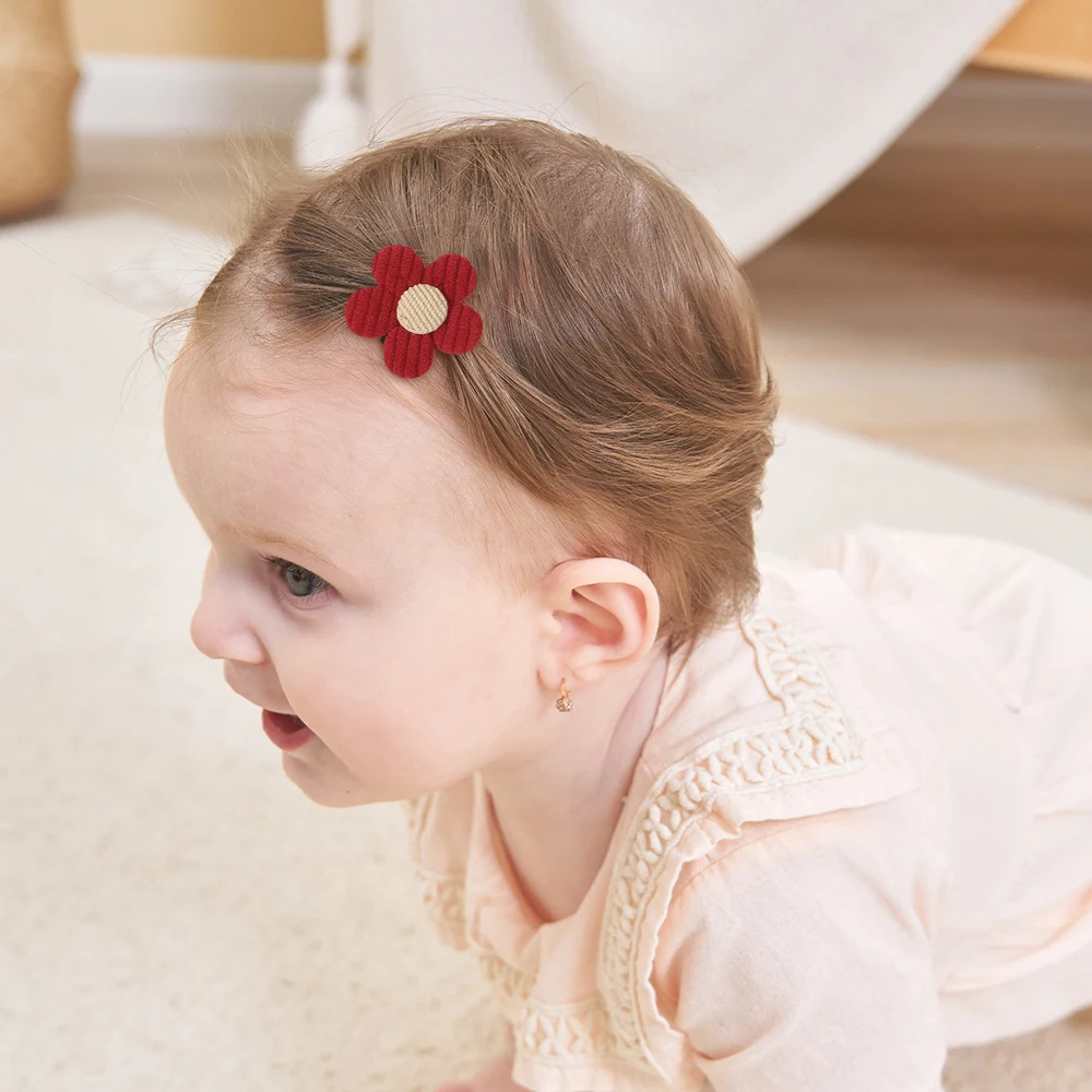 5Pcs/set Cute Cartoon Knitted Hair Clip for Baby Girl DIY Embroidered Rabbit Flower Fruit Shape Hair Accessories Festival Gift