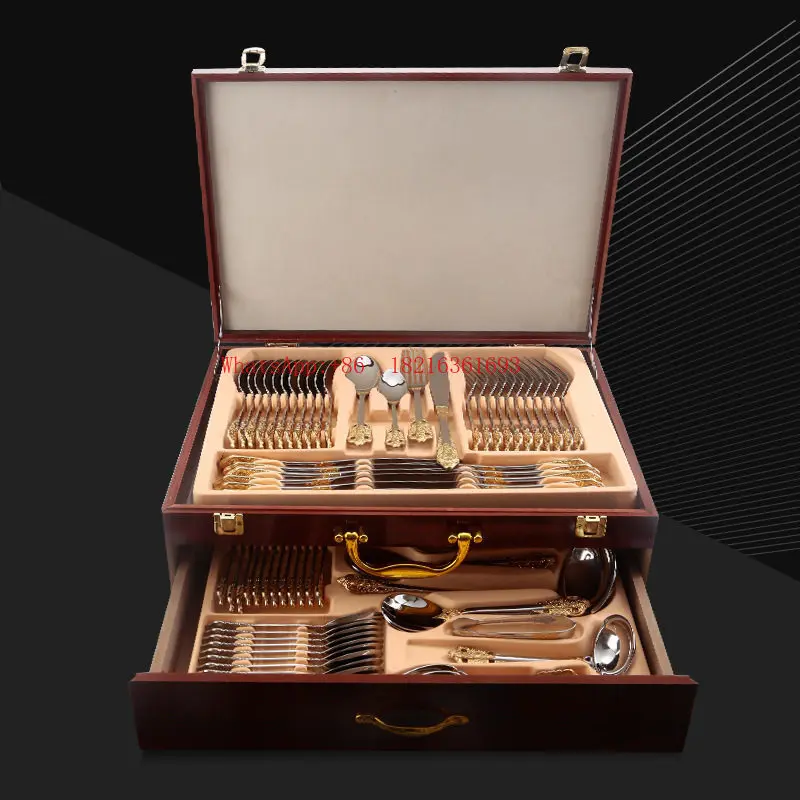 Limited Offer 72 Piece Set Of 304 Stainless Steel Palace Knives, Forks, Spoons, Tableware, Western Style Steak Knives, Dessert