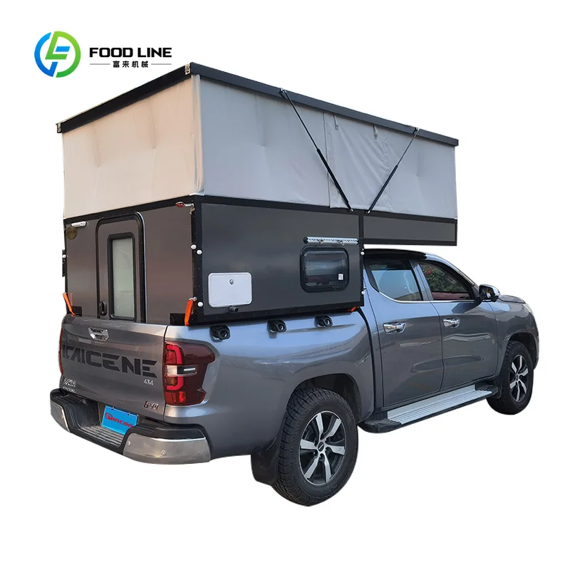 Customized Lightweight Luxury Off-Road Camper RV Pop-Up Roof Top Tent for Pick-up Trucks for Off-Grid Camping and Traveling