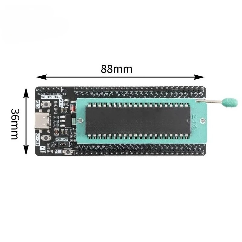Placa central Original STC32G12K128, placa de desarrollo central de microcontrolador 8051 de 32 bits, descarga USB, asiento ardiente