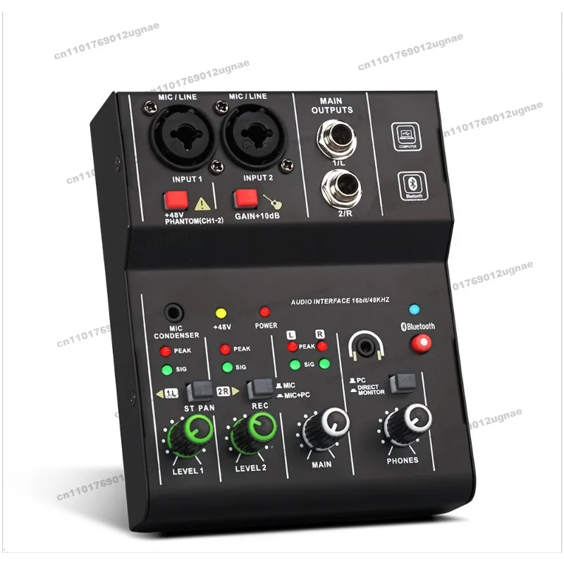 

2-way Professional Small Bluetooth Mixer with Mixing Reverb Effect