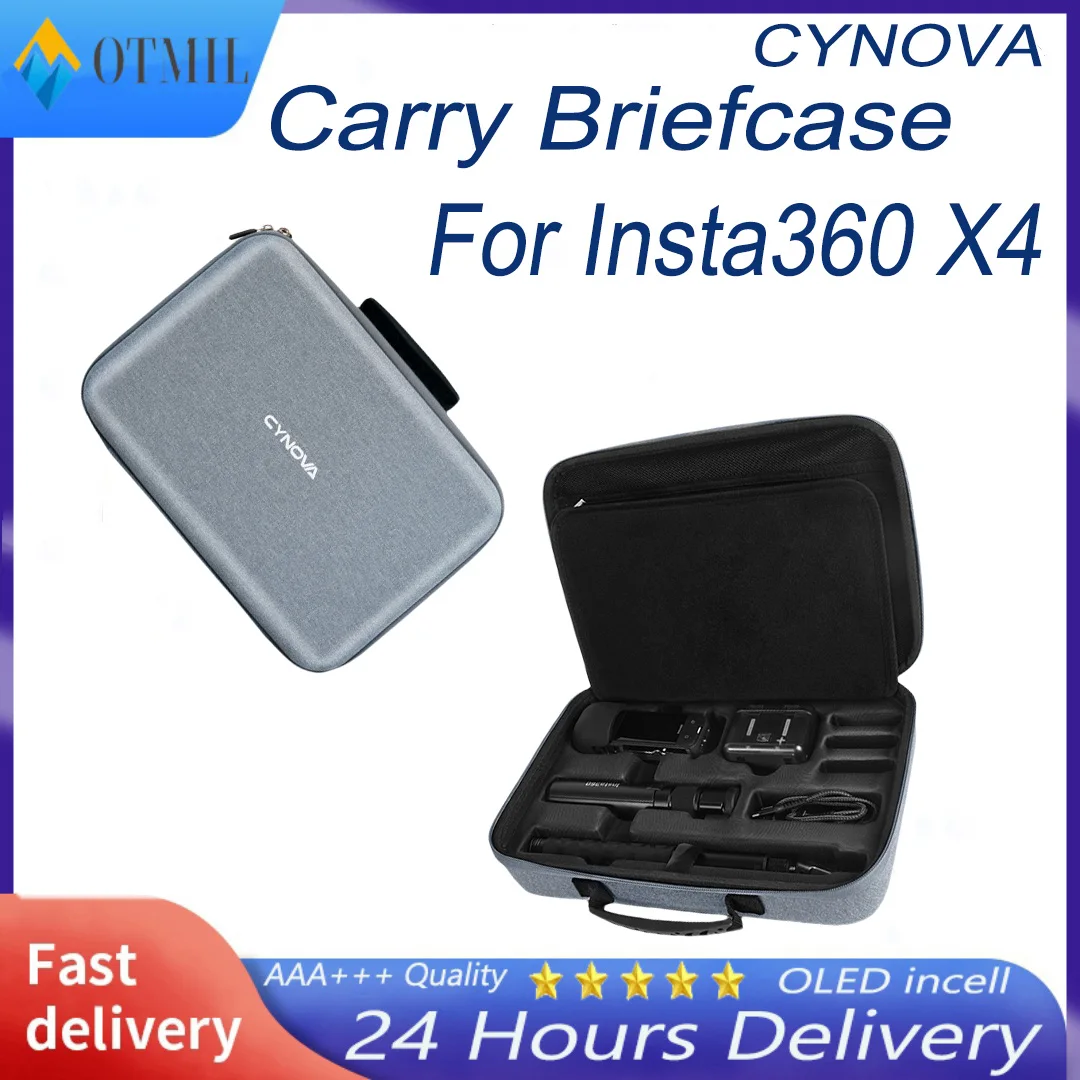 

CYNOVA For Insta360 X4 Carry Case Large Hard Shell Storage Bag Briefcase For Insta 360 X4 Action Camera Accessory