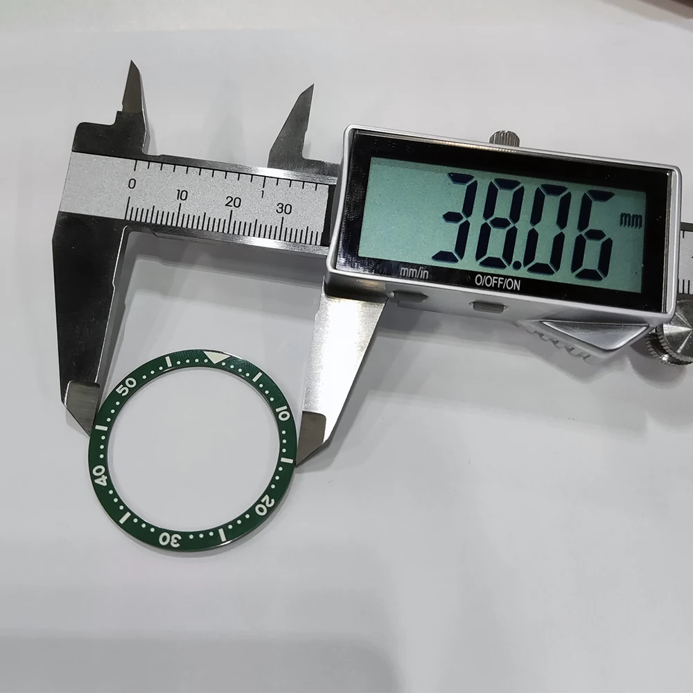 38 مللي متر * 31.5 مللي متر مضيئة حبة ساعة الحافة إدراج حلقة السيراميك جميع مضيئة وغير مضيئة شقة الحافة للرجال 40 مللي متر الداخلية