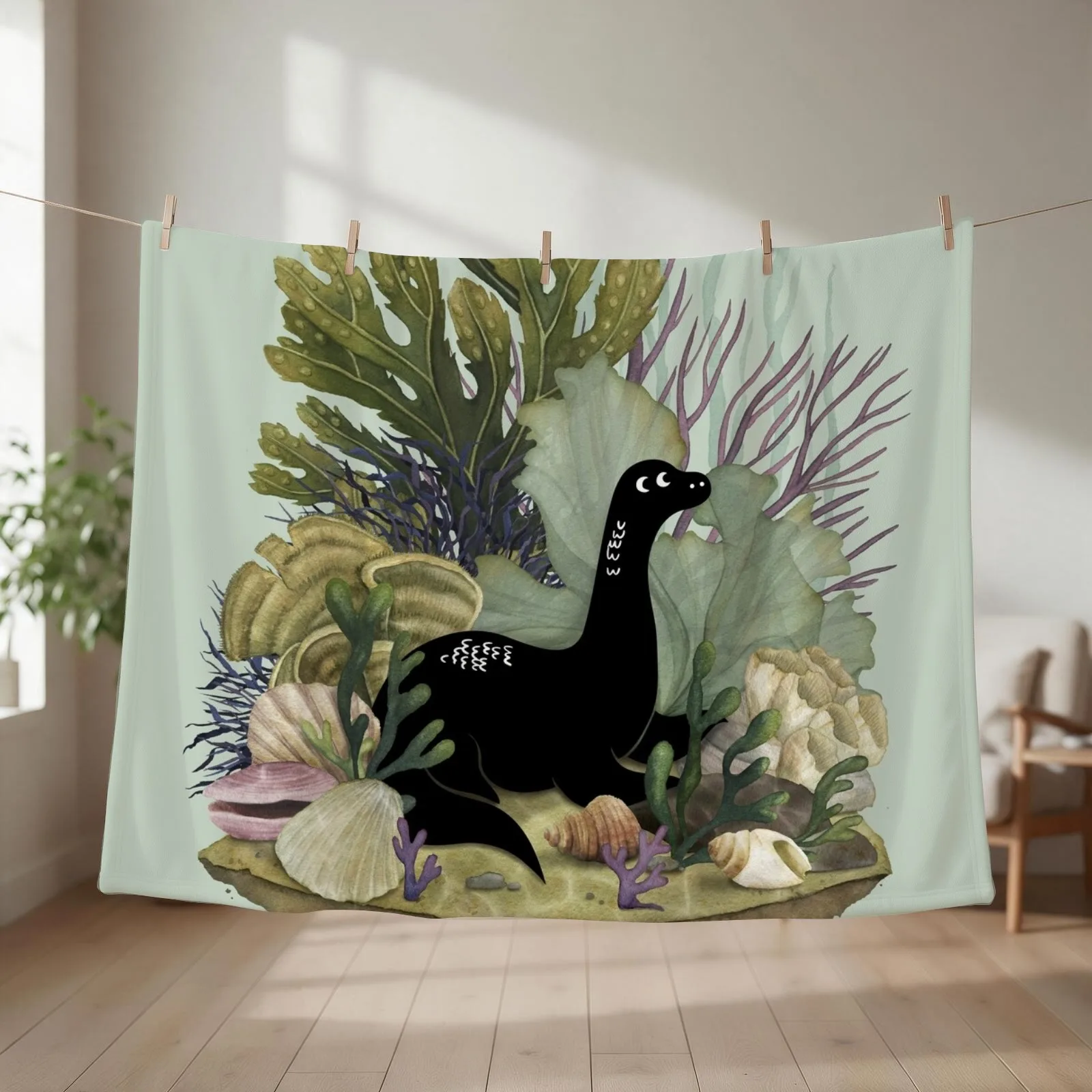 Tiny Nessie Throw Blanket couch cozy soft plush fuzzy picnic outdoor blanket