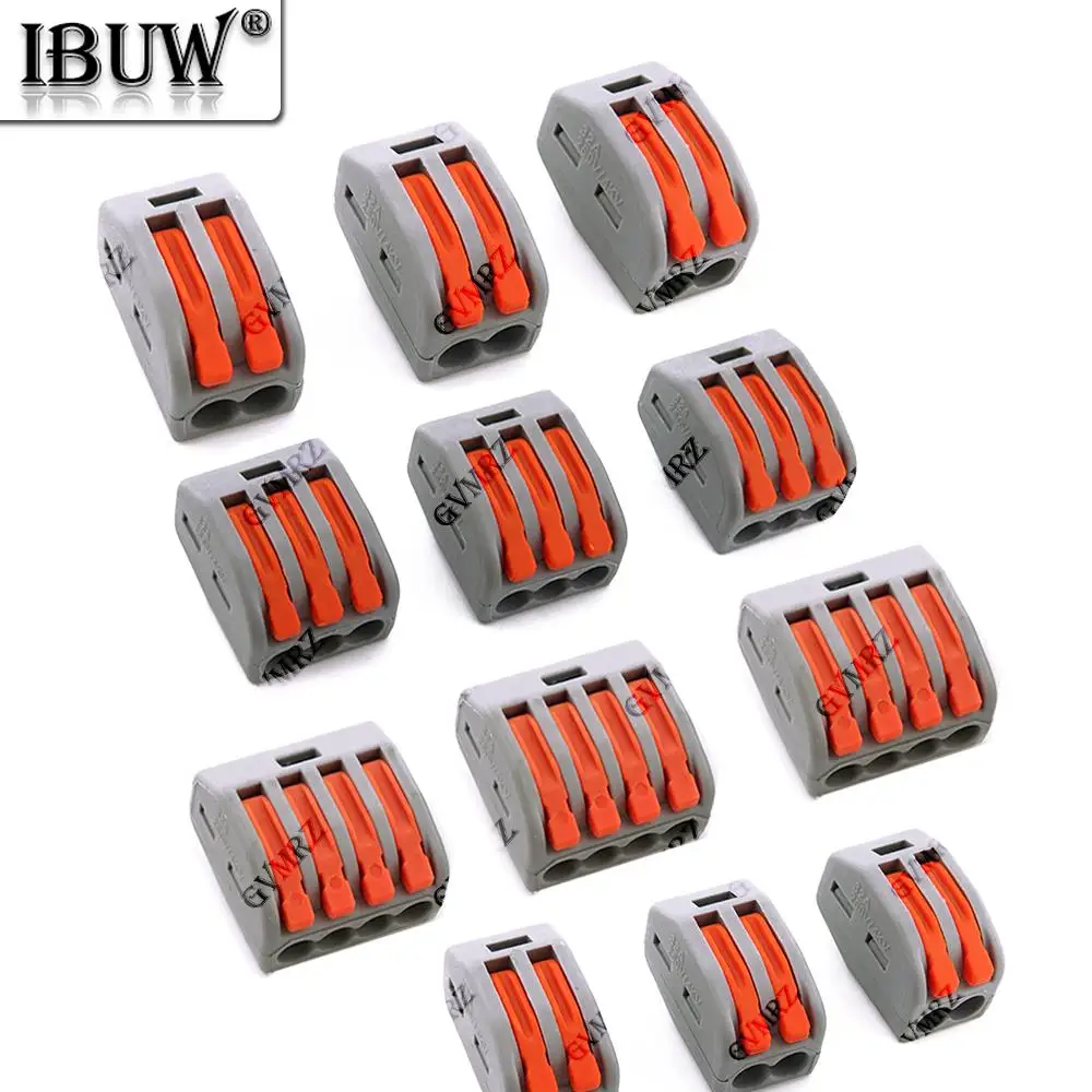 5PCS PCT212 Quick Wire Connector,Fast Wiring Push in Lever Connectors Terminal Block for Wires 213 214 Electrical Wiring