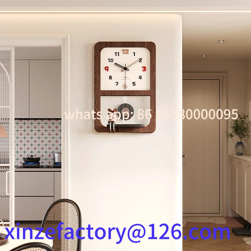 

Customizable Vintage Creative Clock Wall Clock Living Room Modern Fashion Silent Retro High End Home