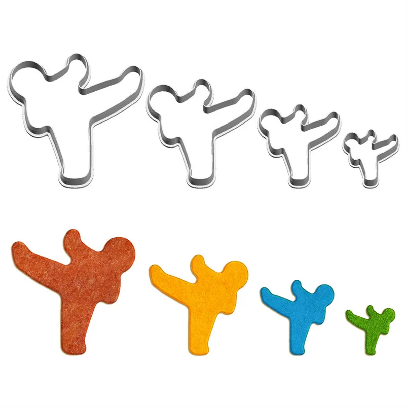 

Four Specifications Cartoon Figure Practicing Kung Fu,Spin Kick,Plastics Mould,Cake Cookie Fondant Tools,Sushi Fruit Cutters