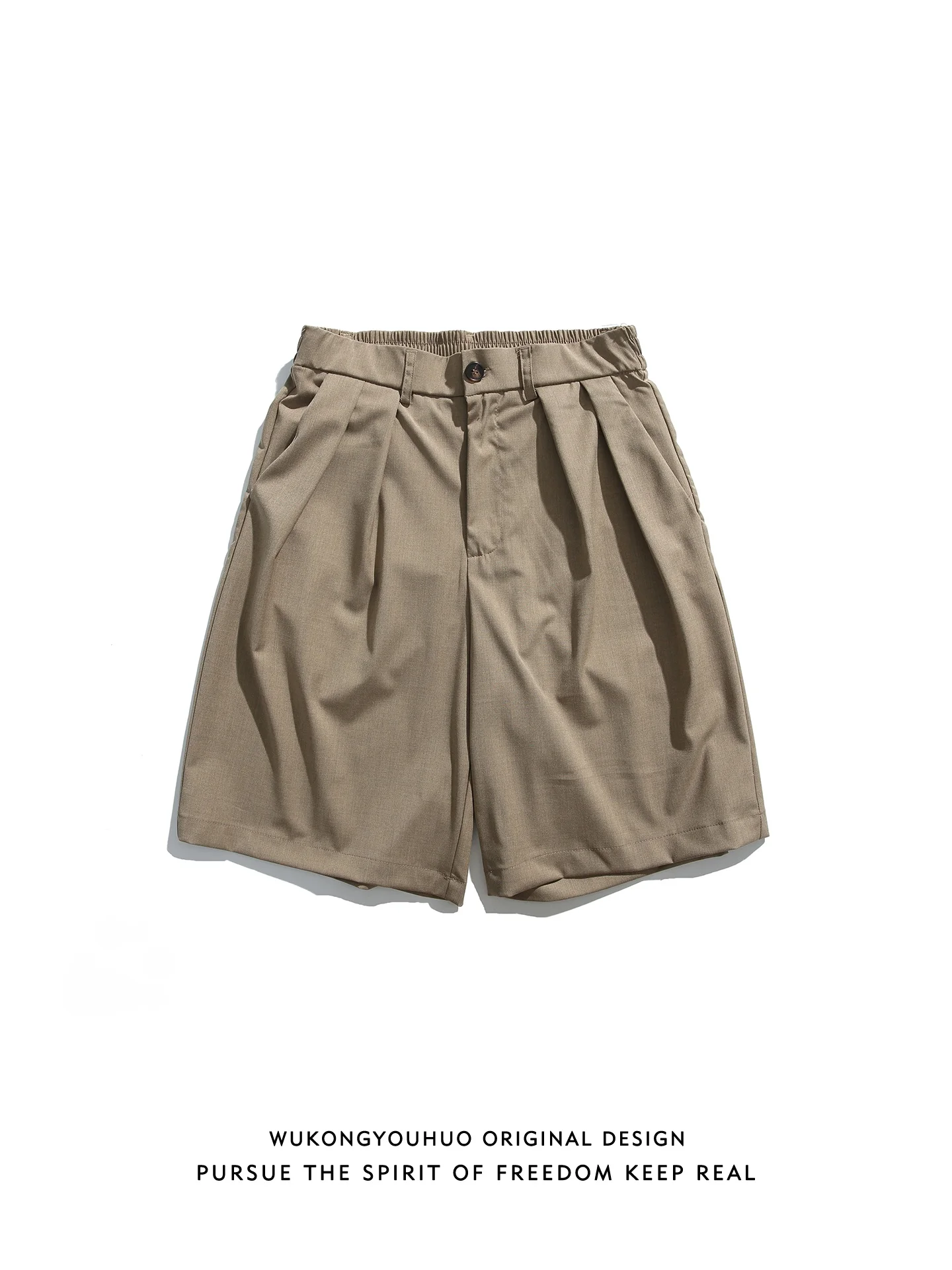 

Летние винтажные прямые брюки-костюмные шорты для мужчин, повседневные свободные брюки длиной до колена, однотонные, универсальные, удобные, для отдыха