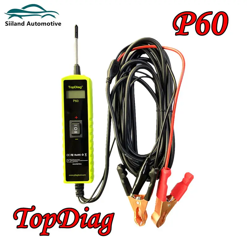 

Оригинальный JDiag Topdiag P60 Topdiag автомобильный тестер цепи питания 0,3 В-70 В тестер батареи автоматический диагностический инструмент